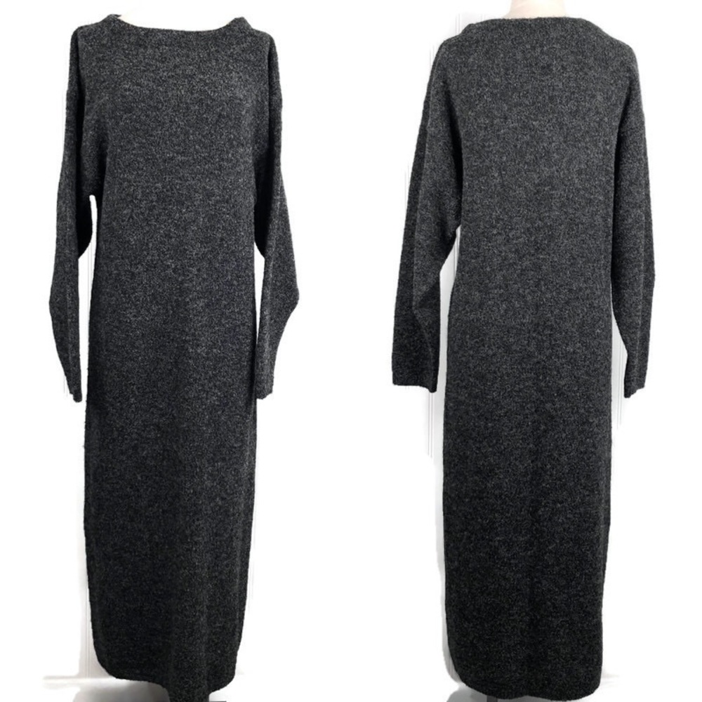 VTG Itokin Cisa Long Sleeve Wool Blend Midi Dress